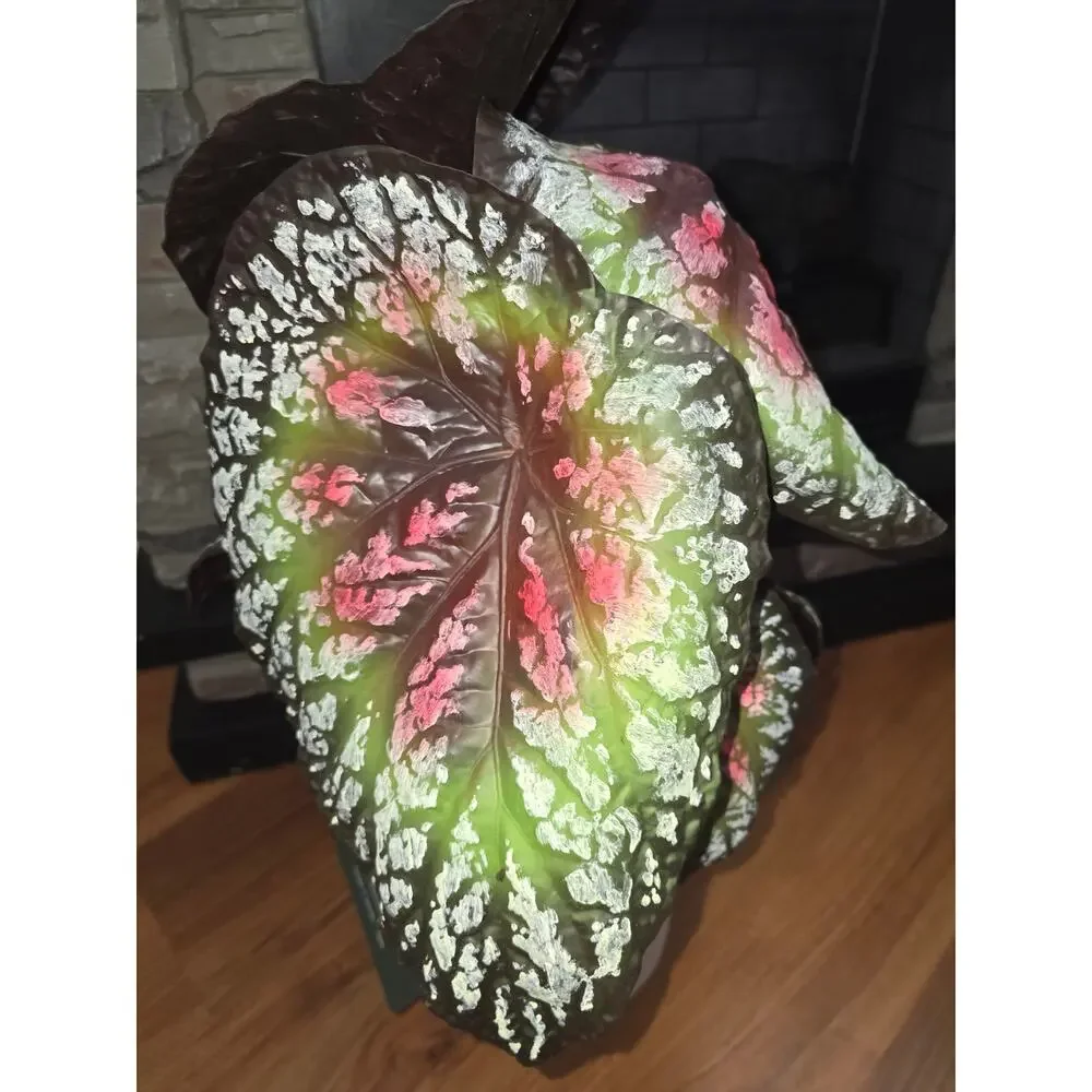 2 Artificial foliage plant ceramic planter 27" grape purple mineral fresco leave - Picture 4 of 6